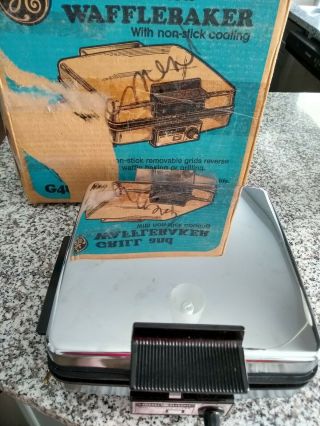 Vintage Ge General Electric Grill And Waffle Maker Baker Never Been