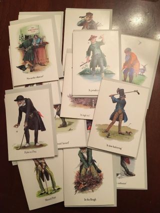 Vtg Norman Orr Golf Collectable Art Greeting Cards The History Of Golf Scotland