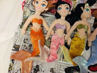 Disney Little Mermaid Princess Ariel & her Sisters Plush Dolls 2
