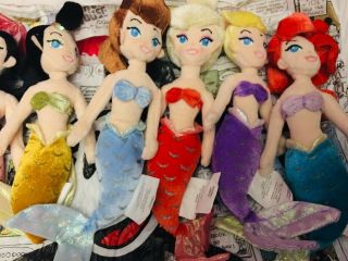 Disney Little Mermaid Princess Ariel & her Sisters Plush Dolls 3