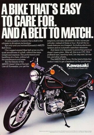 1981 Kawasaki 440ltd Motorcycle Bike Advertisement Print Art Ad D204
