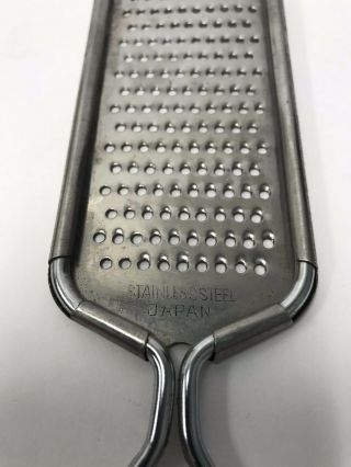 Vintage Old Parmesan Cheese Food Spice Grater Japan Stainless Steel Kitchenware