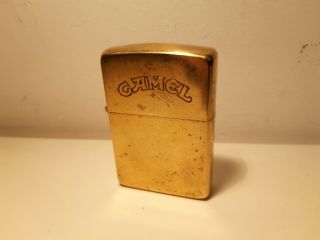 Zippo Camel,  Commemorative,  Solid Brass,  1932 - 1990 Stamp,  Double Sided,  Rare