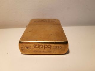 ZIPPO CAMEL,  COMMEMORATIVE,  SOLID BRASS,  1932 - 1990 STAMP,  DOUBLE SIDED,  RARE 5