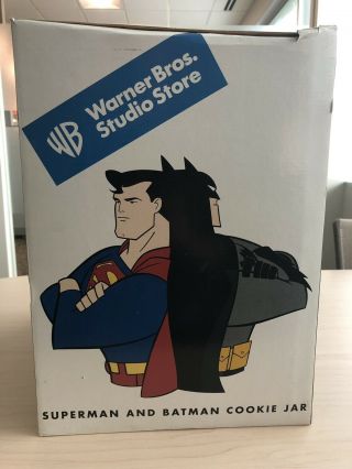 Rare 1999 Warner Brothers Superman & Batman Cookie Jar