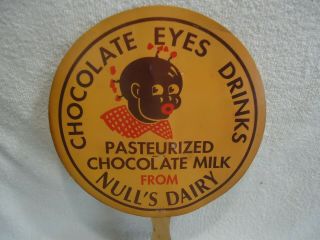 Black Americana Nulls Dairy Chocolate Eyes Drink Advertising Vintage