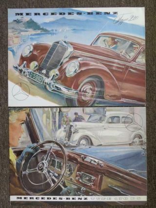 (2) Vintage Mercedes Benz Auto Car Illustrated Catalogs