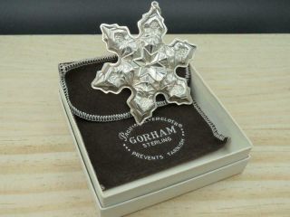 1975 Gorham Sterling Silver Christmas Snowflake Ornament/pendant