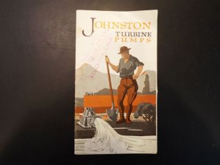 1920 Johnston Turbine Pumps Pamphlet