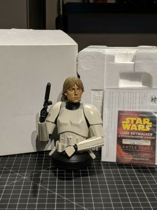 Star Wars Gentle Giant Luke Skywalker In Stormtrooper Disguise Mini Bust