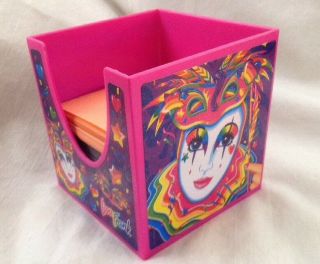 Vintage Lisa Frank Mask Cube Stationary Stationery Paper Holder
