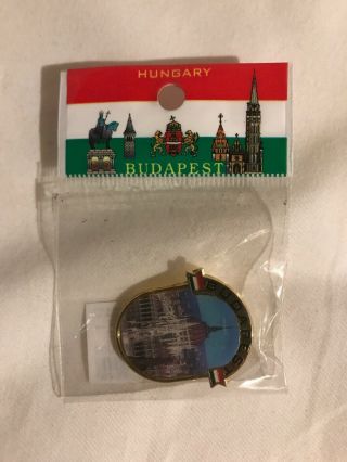 Budapest Pinback,  Souvenir Hat Pin