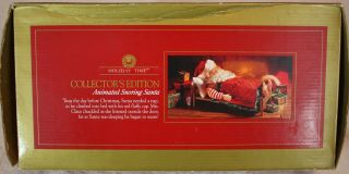 Holiday Time Animated Sleeping Snoring Santa Claus Collectors Edition 8