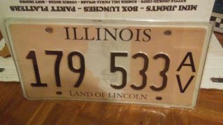 License Plate Illinois State Tag Antique Vehicle Vintage Car