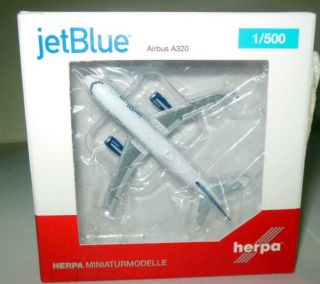 Herpa Jetblue Airbus A320 Tartan Tailfin Design 530361 1/500 Diecast Plane