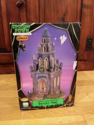 Lemax Spooky Town 65345 Spooky Time Witch Ghost Lighted,  Animated Tower