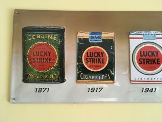 OLD tin plate advertisement Lucky Strike - RARE 2