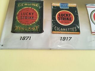 OLD tin plate advertisement Lucky Strike - RARE 6