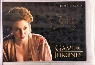 2019 Esme Bianco Rittenhouse Game Of Thrones Inflexions Ros Gold Auto Limited