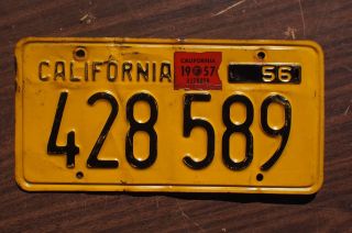 1957 California License Plate Number Tag