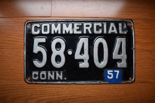 1957 Connecticut Commercial License Plate