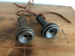 Vintage Bakelite Receiver Shells And Caps For Western Electric Phone Set Of 2
