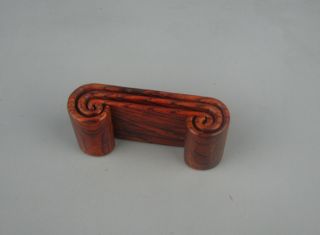 Display shelf stand China red wood carved 1 set 3PC rosewood small wooden base 4