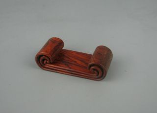 Display shelf stand China red wood carved 1 set 3PC rosewood small wooden base 5
