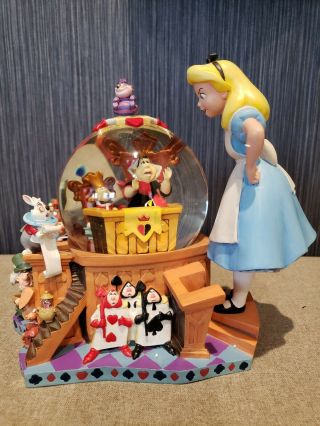 Alice In Wonderland 50th Anniversary Disney Snow Globe With Box