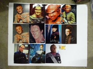16 Star Trek Photos & Autographs Misc Voyagers Deep Space Final Frontier Worf