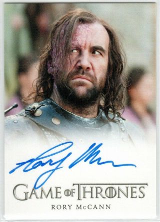 Game Of Thrones Season 3 Rory Mccann As Sandor Clegane The Hound Fb Autograph