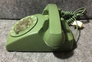 Vintage Western Electric Green 1966 Rotary Dial Desk Phone Bell System 500 2