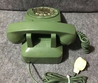 Vintage Western Electric Green 1966 Rotary Dial Desk Phone Bell System 500 3