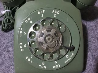 Vintage Western Electric Green 1966 Rotary Dial Desk Phone Bell System 500 4