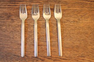 Set Of 4 Reno Cromargan Wmf 7 3/4 " Wmf 18/8 Stainless Dinner Forks Vintage