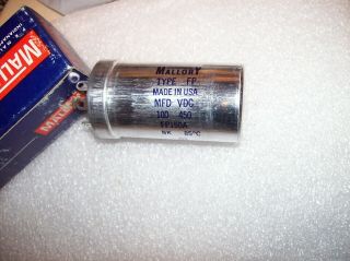 1 NOS Mallory FP 105a 100 mfd 450 vdc vintage guitar tube amplifier capacitor 2