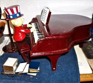 Mr Christmas Teddy Takes Requests Piano Music Box 4th Of July 60 Songs