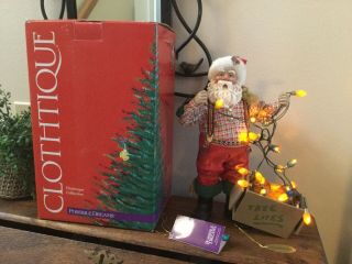 Possible Dreams 2000 Clothtique 15109 “wired For Christmas Santa” With Lights