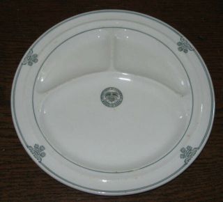 Vintage 10 " Divided Grill Plate Dept Of Commerce Bureau Of Mines Lamberton China