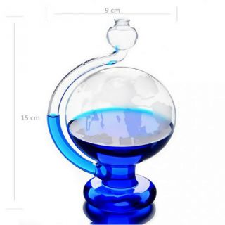 Glass Barometer Rain Weather Forecast Bottle Red & Blue Pigment Diy Decor
