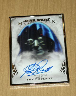 2018 Topps Star Wars Masterwork Frame Framed Auto Autograph Clive Revill 4/5