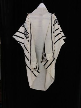 Kosher Tallit Prayer Shawl 100 Wool 66x50 In 168x128 Cm 2155