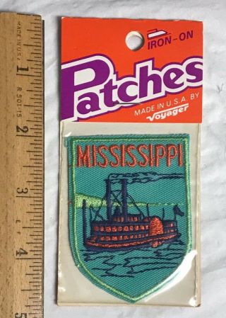 Nip Mississippi River Boat Riverboat Cruise Ship Souvenir Patch Badge By Voyager