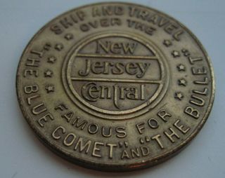 1929 Jersey Central Railroad Good Luck Swastika Token The Blue Comet Bullet