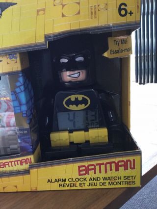 Lego The Batman Movie Batman Alarm Clock And Watch Set Boxed