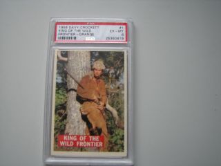1956 Disney Davy Crockett Orange Back Trading Card 1 King Of The Wild Frontier