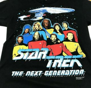 Vintage Star Trek The Next Generation 1991 T Shirt L 25th Anniversary Edition