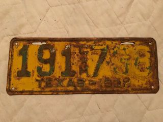 1932 Texas Commercial License Plate 191 738