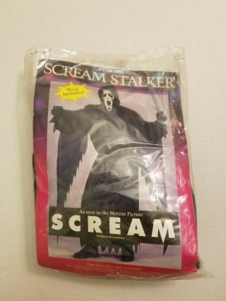 Rare Vintage Scream Stalker Costume Ghostface Funworld 1997 Fun World