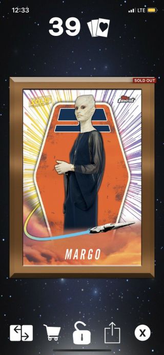 Topps Star Wars Card Trader Topps Finest Bronze Gilded Margo 3cc